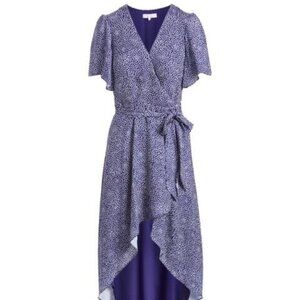 Parker High-Low Dress in Navy and White